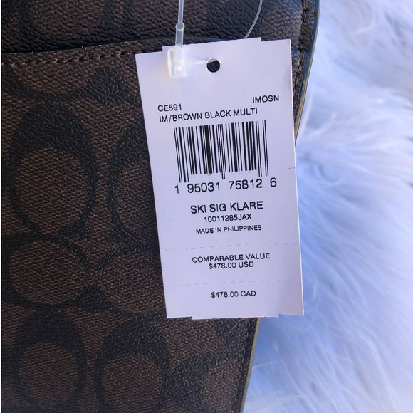 New Coach Klare Crossbody In Signature Canvas Ski Patches - Picture 11 of 15